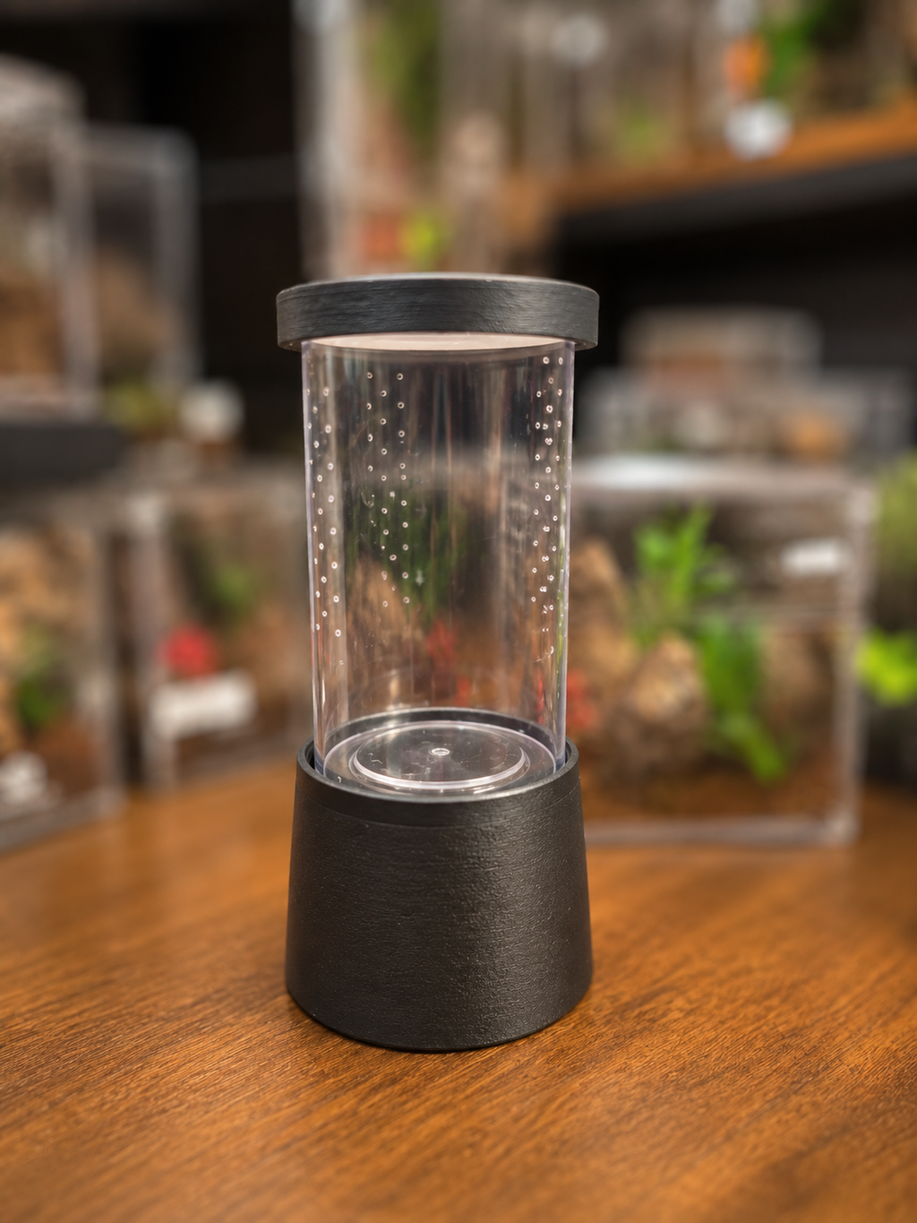 Vial enclosure with stand
