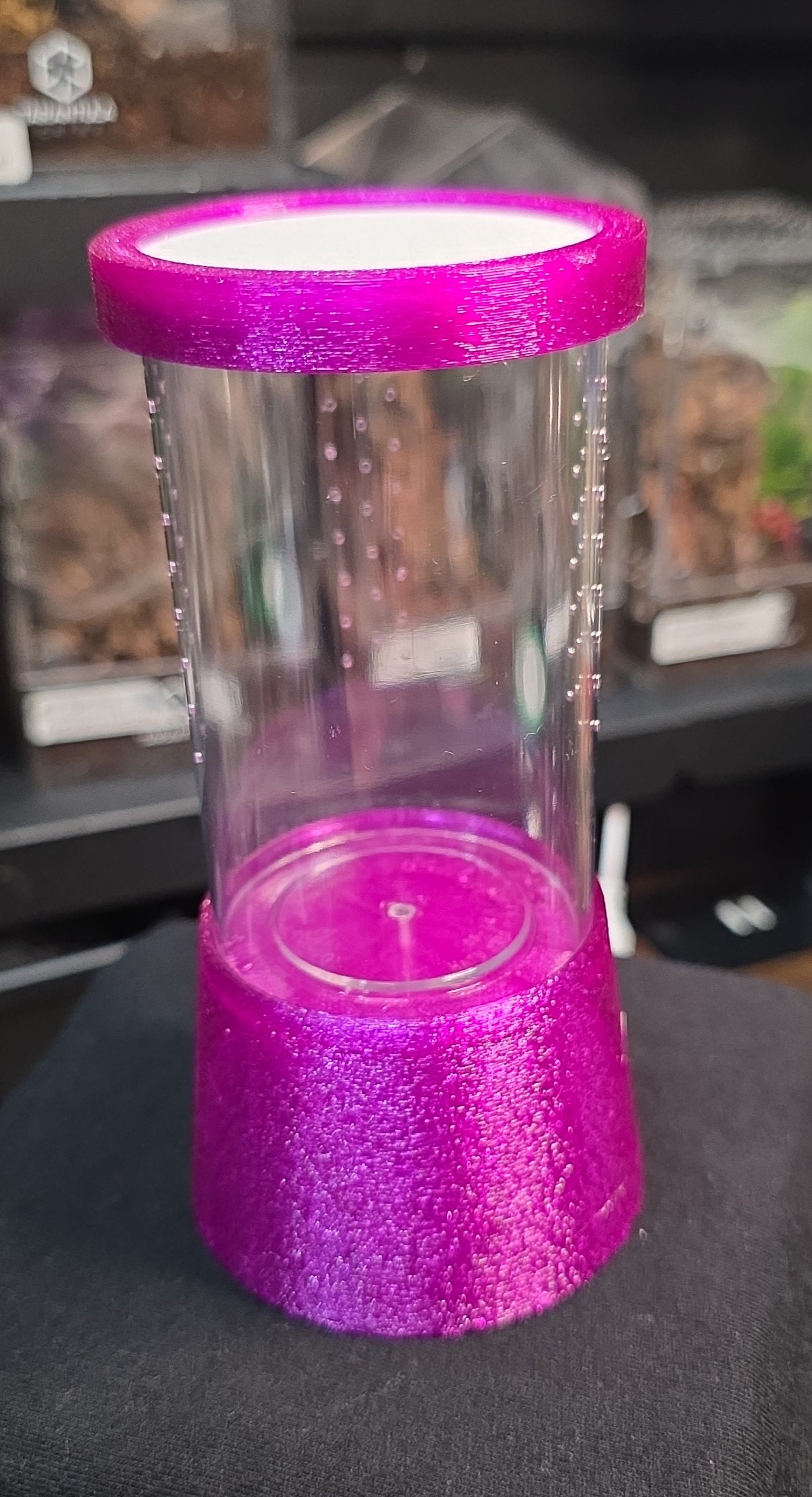 Vial enclosure with stand