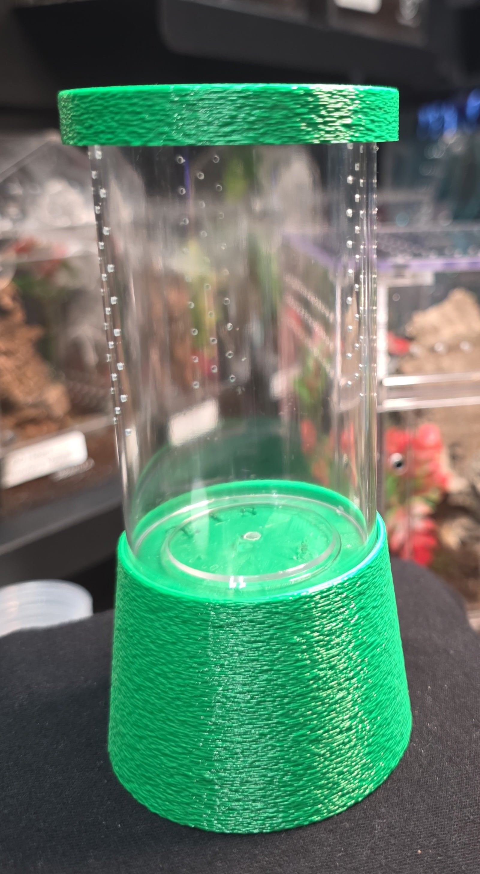 Vial enclosure with stand
