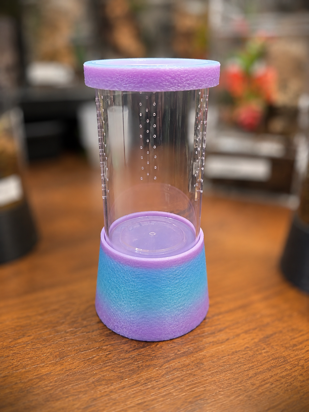 Vial enclosure with stand