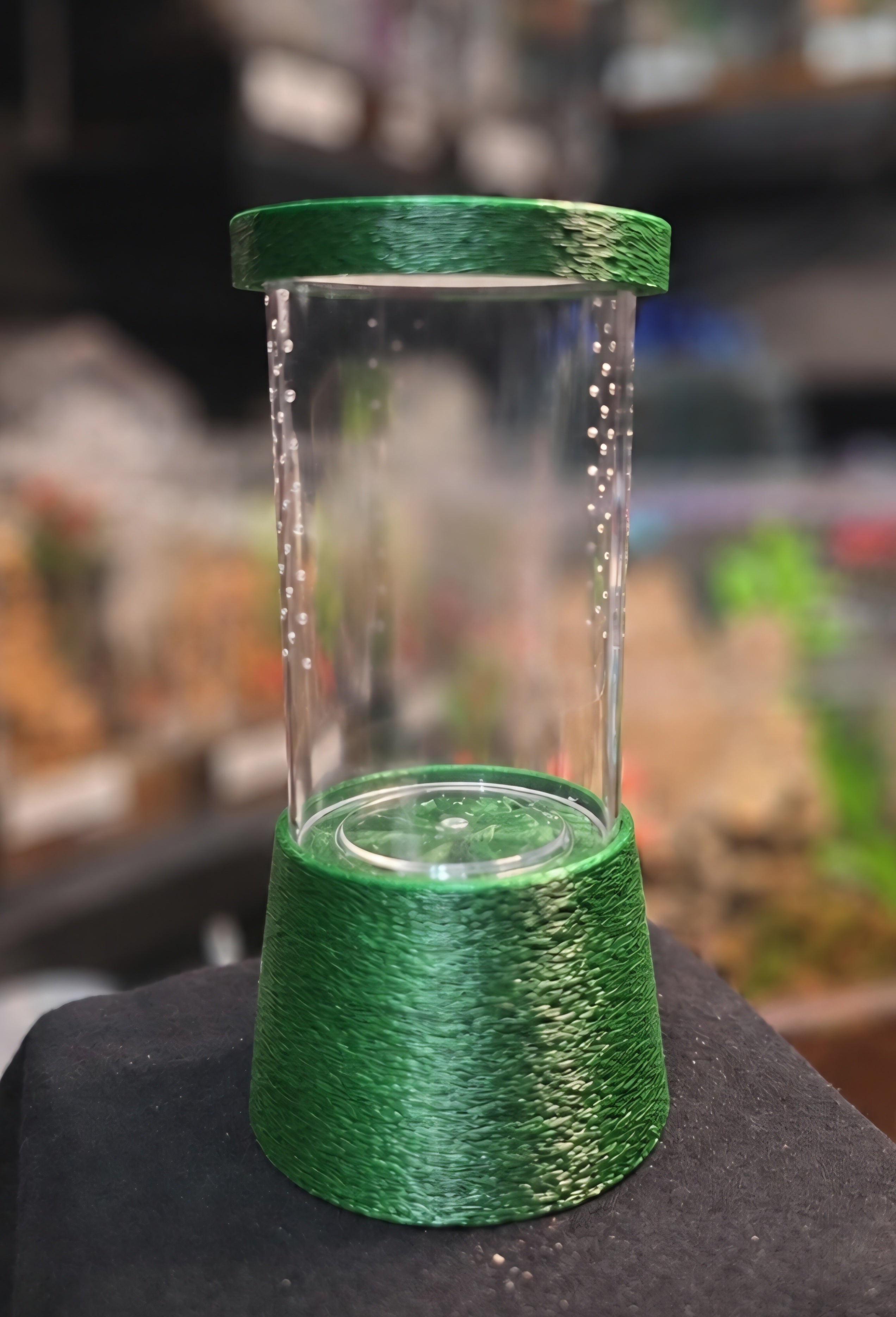 Vial enclosure with stand